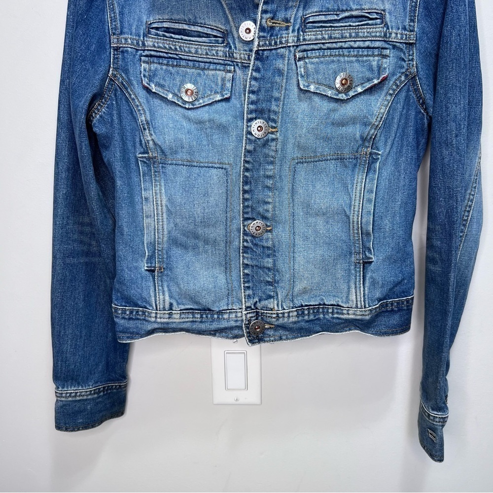 Tommy Hilfiger Denim Trucker Jacket Size Medium 100% Cotton - Picture 3 of 16